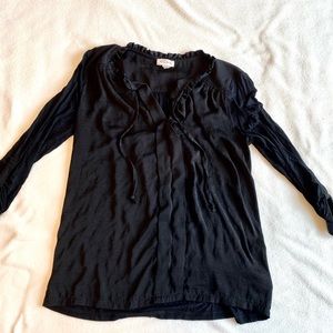 Meadow rue Anthropologie size small black top